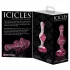 Icicles No. 75 - análny kolík srdce - sklo - ružový