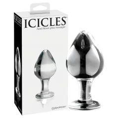   Icicles No. 25 - análny kolík - sklo - kužeľový - priehľadný