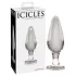 Icicles No. 26 - kužeľovitý, sklenený análny kolík (priehľadný)