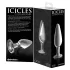 Icicles No. 26 - kužeľovitý, sklenený análny kolík (priehľadný)