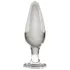 Icicles No. 26 - kužeľovitý, sklenený análny kolík (priehľadný)