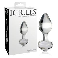   Icicles No. 44 - kužeľový, sklenený análne kolík (priehľadný)