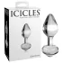 Icicles No. 44 - análny kolík - kúzový tvar - sklo/priehľadný