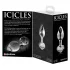 Icicles No. 44 - análny kolík - kúzový tvar - sklo/priehľadný