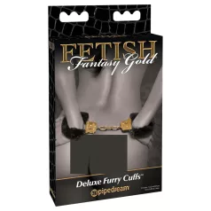 Pipedream Fetish Fantasy Gold - plyšové putá - čierne
