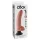 King Cock - realistický ohybný vibrátor s prísavkou - 26 cm - telová farba