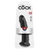 King Cock - realistický dildo s prísavkou - čierny 23 cm