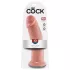 King Cock - realistický dildó s prísavkou - 25 cm - naturálna farba