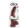 King Cock 9 - realistický dildo s prísavkou a semenníkmi - 23 cm - hnedé
