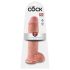 King Cock 11 - realistický dildo s prísavkou a semenníkmi - 28 cm - telová farba