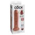 King Cock 7 - realistické dildo (18cm) - tmavá prírodná farba