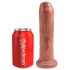 King Cock 7 - realistické dildo (18cm) - tmavá prírodná farba
