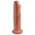 King Cock 7 - realistické dildo (18cm) - tmavá prírodná farba