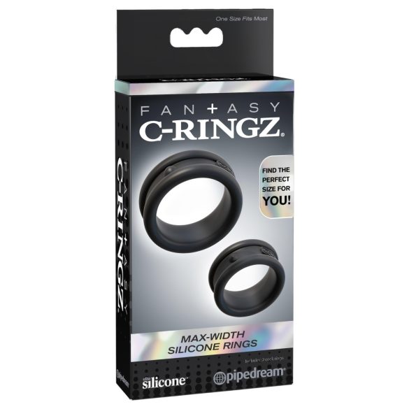 Fantasy C-Ringz - erekčný krúžok na penis a semenníky - čierny