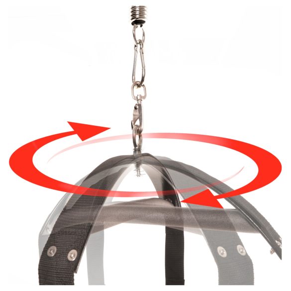 Fetish Fantasy - sexuálna hojdačka s 360° rotáciou (čierna)