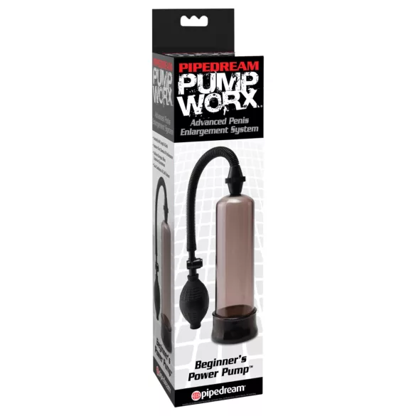 Pump Worx - vákuová pumpa na penis - začiatočnícka - čierna