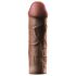 X-TENSION Mega 2 - realistický návlek na penis - 20,3 cm - tmavá telová farba