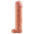 X-TENSION Perfect 2 - prírodný návlek na penis s krúžkami (19 cm)