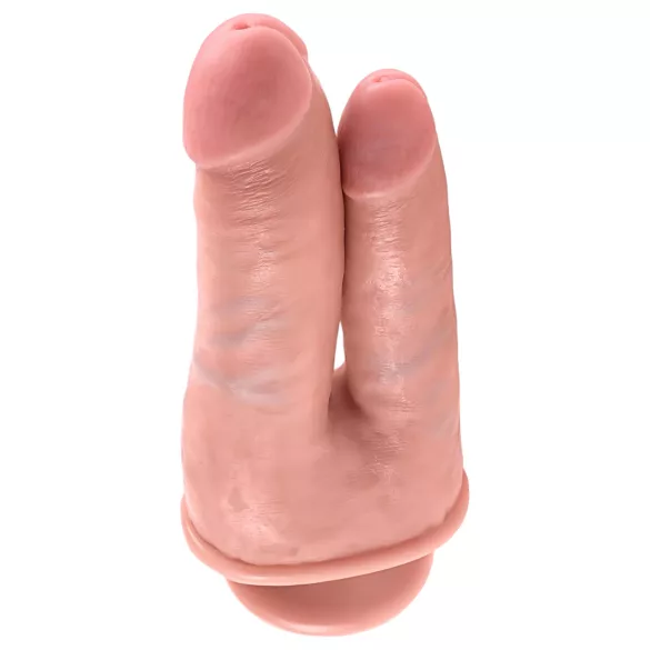 King Cock - dvojitý realistický dildó - dvojitá penetrácia - prírodná farba