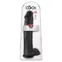 King Cock 15 - realistický dildo s prísavkou a semenníkmi - čierne 38 cm