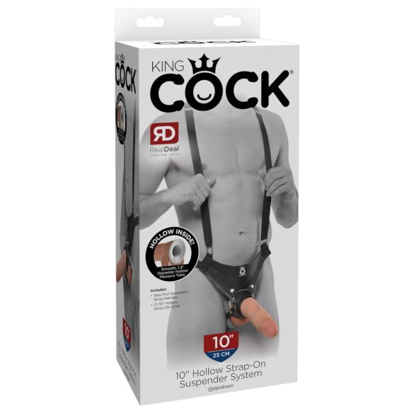 King Cock Strap-on 10 - dutý pripínací dildo 25 cm