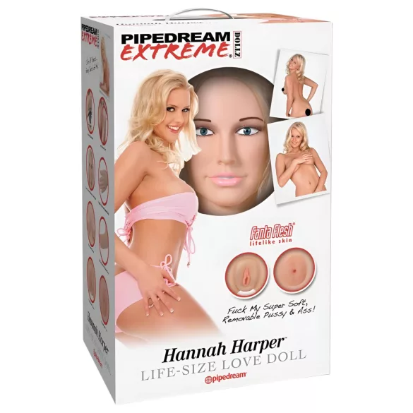 Pipedream Hannah Harper - realistická nafukovacia panna - 3D tvár