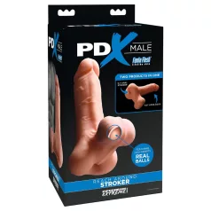   PDX Reach Around - 2v1 umelý zadok a návlek na penis (telovej farby)