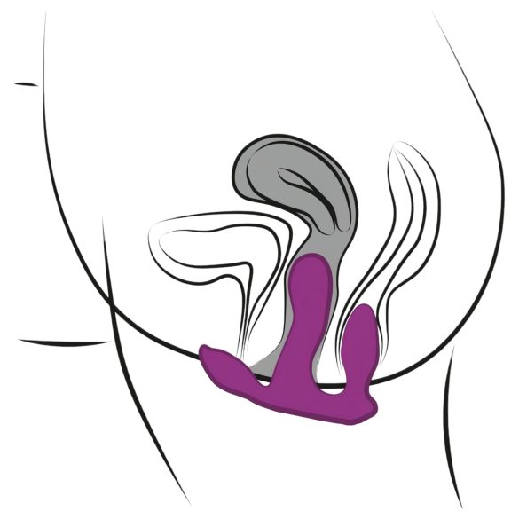 3Some Totalná extáza - akumulátorový, rádiový trojitý vibrátor (fialový)