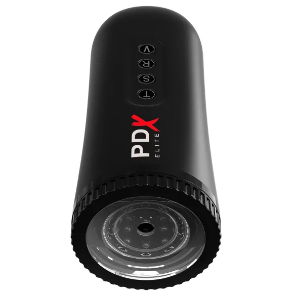 PDX Moto Blower - sací, vibračný masturbátor (čierny)