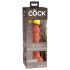 King Cock Elite - realistický dildo s prísavkou - 15 cm - tmavý