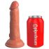 King Cock Elite - realistický dildo s prísavkou - 15 cm - tmavý