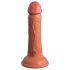 King Cock Elite - realistický dildo s prísavkou - 15 cm - tmavý