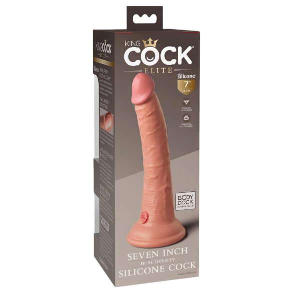 King Cock Elite - realistický dildó s prísavkou - 18 cm - telová farba
