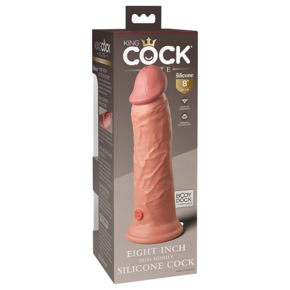 King Cock Elite 8 - realistický dildó s prísavkou - 20 cm - naturálny