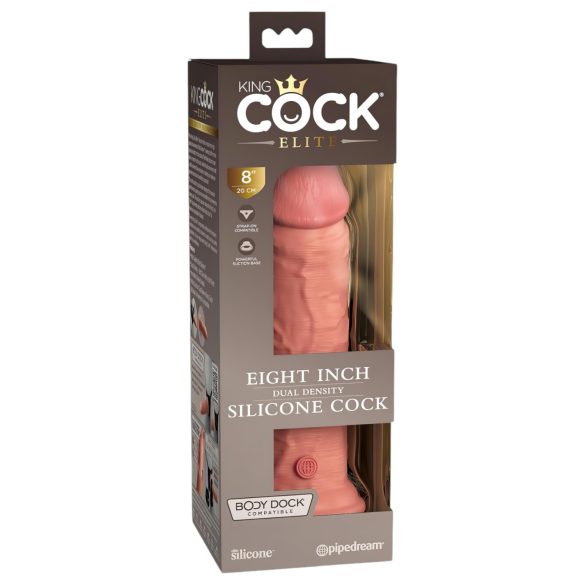 King Cock Elite 8 - realistický dildó s prísavkou - 20 cm - naturálny