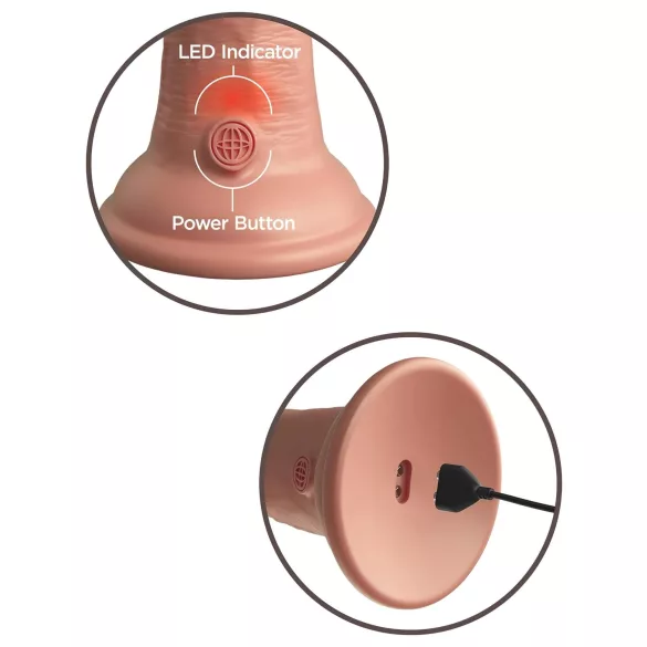 King Cock Elite 8 - realistický vibrátor s prísavkou - 20 cm - telová farba