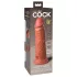 King Cock Elite 8 - realistický vibrátor 20 cm - tmavá farba