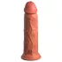 King Cock Elite 8 - realistický vibrátor 20 cm - tmavá farba