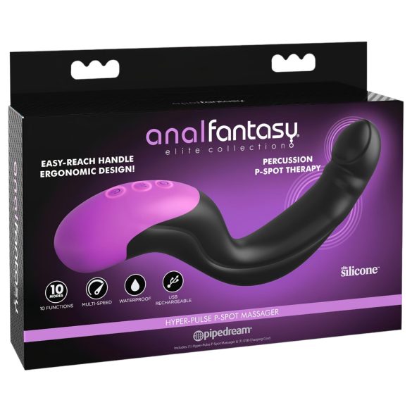 Anal Fantasy - pulzujúci prostatický vibrátor (čierny)