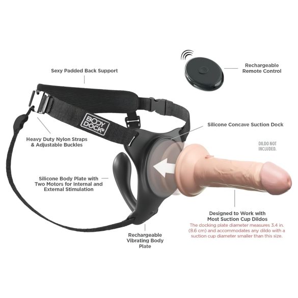 Body Dock - pripínací dildo na G-bod a Silexd 7 - realistický tvar