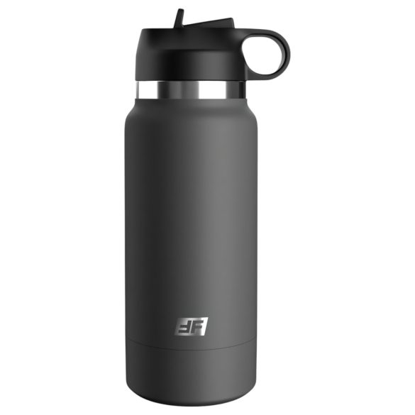 Fuck Flask Secret Delight - masturbátor v tvare fľaše - čierna/prírodná farba