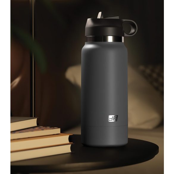 Fuck Flask Secret Delight - masturbátor v tvare fľaše - čierna/prírodná farba