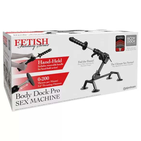 Fetish Body Dock Pro - sex stroj - čierny