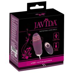   Javida - vibro vajíčko s diaľkovým ovládaním a rotujúcimi perličkami - fialové