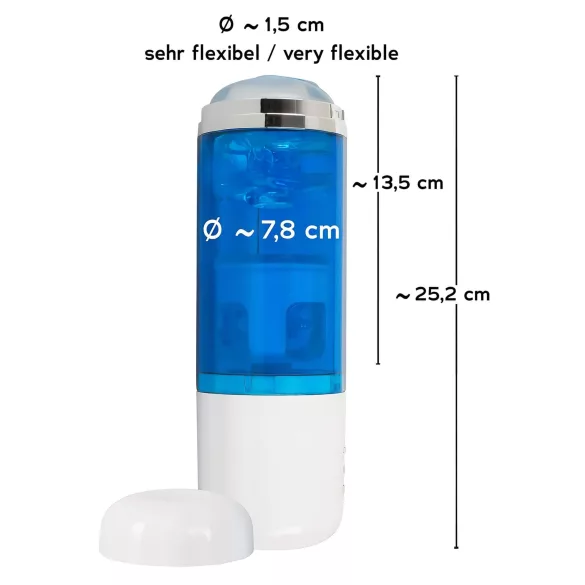 You2Toys - automatický masturbátor s rotáciou a tlakom - modro-biely