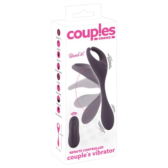 Couples Choice - vibrátor pre páry - 2 motory - dobíjací, fialový