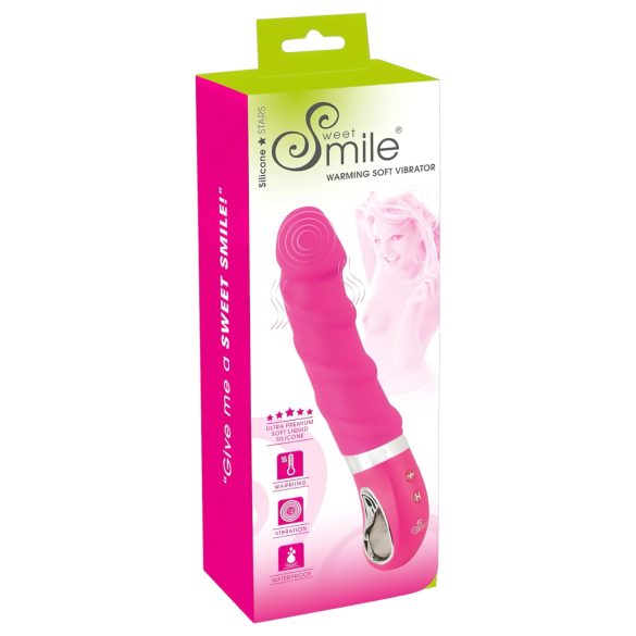 SMILE Soft - vibrátor s ohrevom - nabíjateľný - ružový