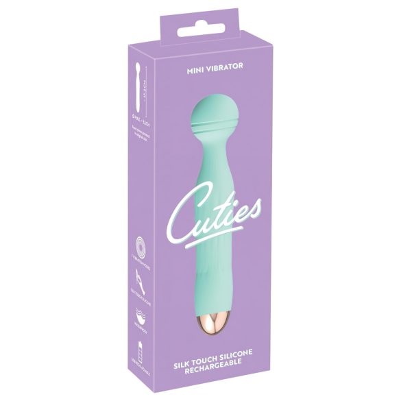 Cuties Mini Wand - akumulátorový, vodotesný masážny vibrátor (zelený)