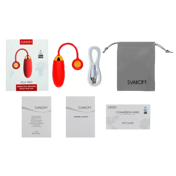 Svakom Ella Neo - vibračné vajíčko - diaľkové ovládanie - červené