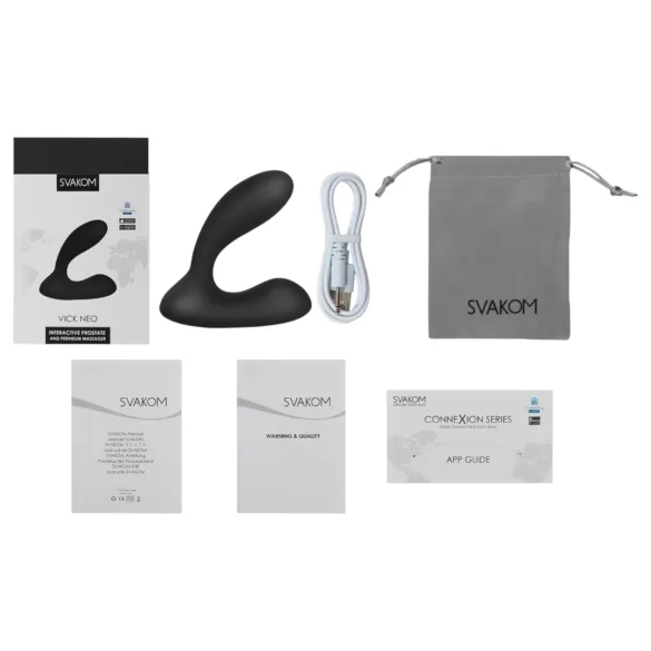 Svakom Vick Neo - análny vibrátor s VR funkciou - nabíjateľný - čierny